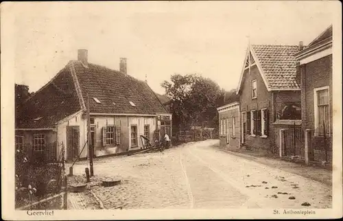 Ak Geervliet Südholland Niederlande, St. Anthonieplein