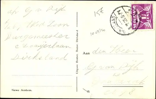 Ak Dirksland Südholland, Burgemeester C. Zaaijerlaan