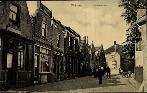 Ak Dirksland Südholland, Winterstraat