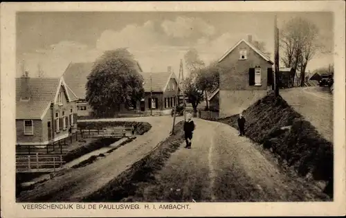 Ak Hendrik Ido Ambacht Südholland, Veerschendijk bij de Paulusweg