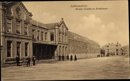 Ak Hellevoetsluis Südholland, Marine Cantine en Postkantoor