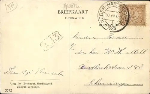 Ak Hardinxveld Südholland, Postkantoor