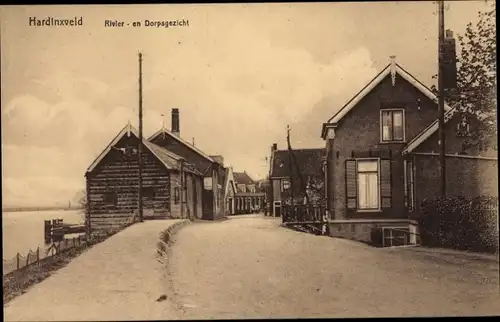 Ak Hardinxveld Südholland, Rivier en Dorpsgezicht