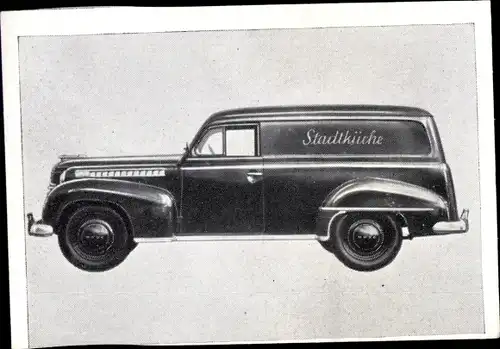 Sammelbild Das Kraftfahrzeug Nr. 423, Opel-Olympia 51, Baujahr 1951