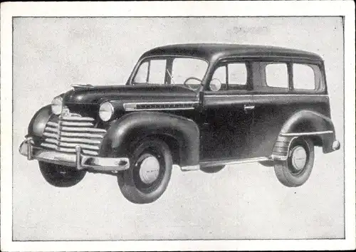 Sammelbild Das Kraftfahrzeug Nr. 63, Opel-Olympia 51, Baujahr 1951