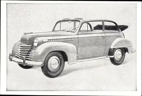 Sammelbild Das Kraftfahrzeug Nr. 34, Opel Olympia 1950, Baujahr 1950