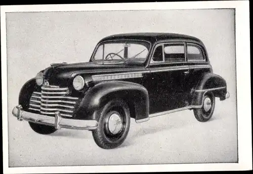 Sammelbild Das Kraftfahrzeug Nr. 33, Opel Olympia 1950, Baujahr 1950