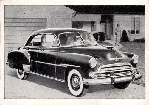 Sammelbild Das Kraftfahrzeug Nr. 133, Chevrolet Modell 2103 Styleline de Luxe Sedan, Baujahr 1951