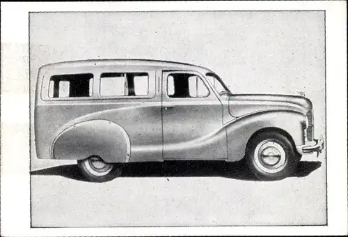 Sammelbild Das Kraftfahrzeug Nr. 111, Austin A40 Typ Countryman, Baujahr 1951