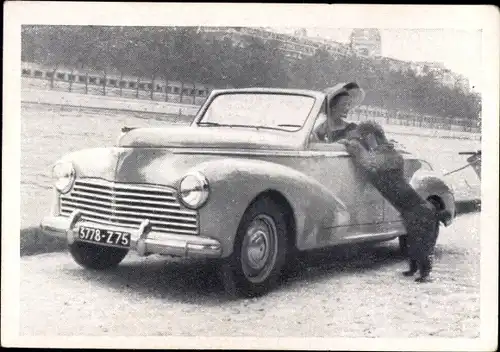 Sammelbild Das Kraftfahrzeug Nr. 180, Peugeot 203, Baujahr 1949/51