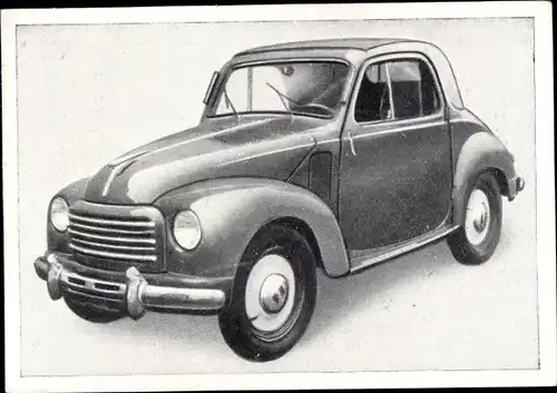 Sammelbild Das Kraftfahrzeug Nr. 128, Fiat 500 C, Baujahr 1950