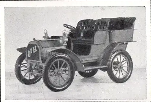 Sammelbild Das Kraftfahrzeug Nr. 49, Opel-Tonneau, Baujahr 1902