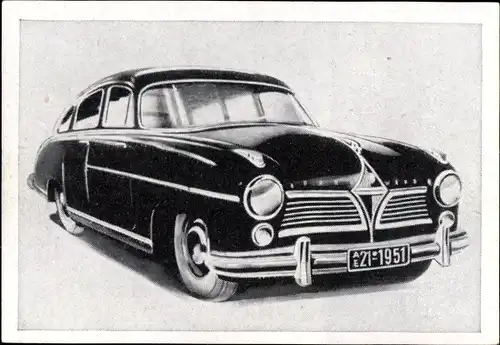 Sammelbild Das Kraftfahrzeug Nr. 27, Borgward Hansa 1800, Baujahr 1951