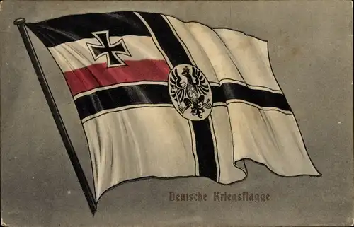 Ak Deutsche Kriegsflagge, I. WK