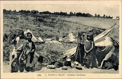 Ak Marokko, Dans le Bled, enfants berberes, Maghreb