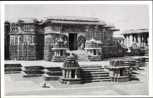 Ak Halebid Indien, Hoysalesvara temple, General view