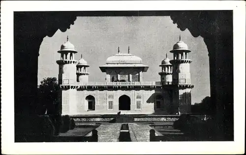 Ak Agra Indien, Etmad-Ud-Daula, Blick zum Mausoleum durch Portal