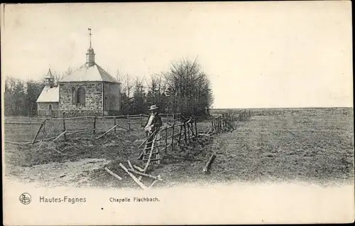 Ak Hautes Fagnes Liège Lüttich, Chapelle Fischbach