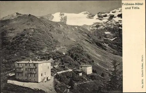 Ak Kanton Bern Schweiz, Trübsee-Hotel und Titlis