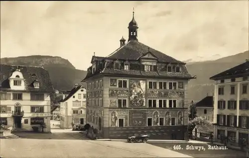 Ak Schwyz Stadt Schweiz, Rathaus