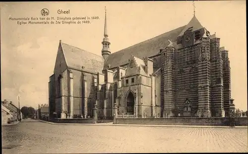 Ak Gheel Antwerpen, St. Dimphna Kirche von 1449