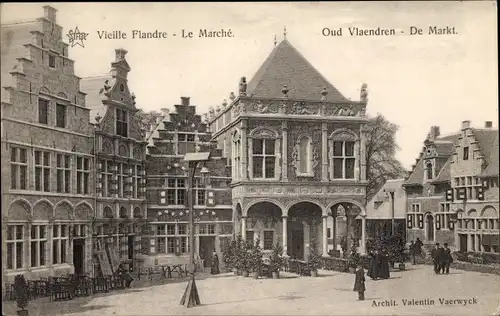 Ak Gand Lüttich, Vieille Flandre, Le Marché
