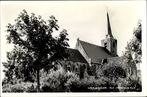 Ak Heerjansdam Südholland, Ned. Herv. Kerk