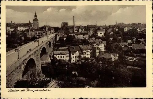 Ak Bautzen in der Oberlausitz, Kronprinzenbrücke