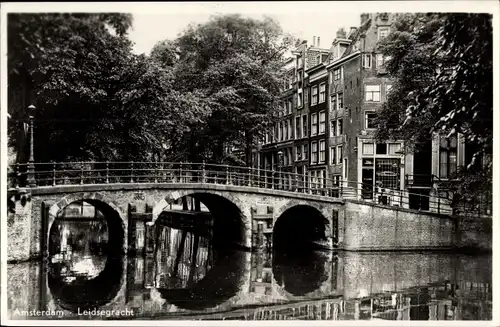 Ak Amsterdam Nordholland Niederlande, Leidschegracht