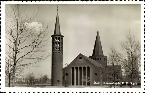 Ak Stein Limburg Niederlande, Kerensheide R.K. Kerk