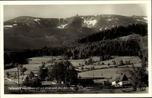 Ak Piechowice Kiesewald Schlesien, Teilansicht mit Blick nach den Schneegruben, Riesengebirge