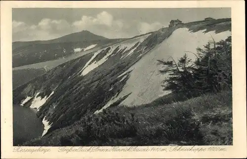 Ak Karpacz Górny Brückenberg Krummhübel Riesengebirge Schlesien, Prinz Heinrich Baude, Großer Teich