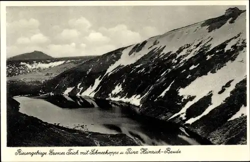 Ak Karpacz Górny Brückenberg Krummhübel Riesengebirge Schlesien, Prinz Heinrich Baude, Großer Teich