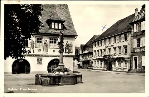 Ak Haslach im Kinzigtal, Rathaus, Gasthof zum Kreuz