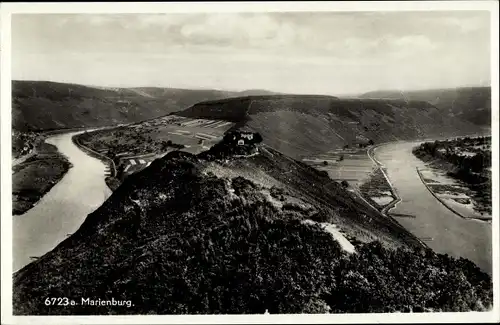 Ak Zell an der Mosel, Marienburg, Panorama mit Umgebung