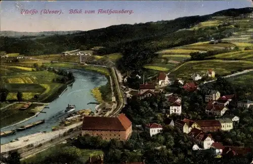 Ak Vlotho an der Weser, Blick vom Amthausberg