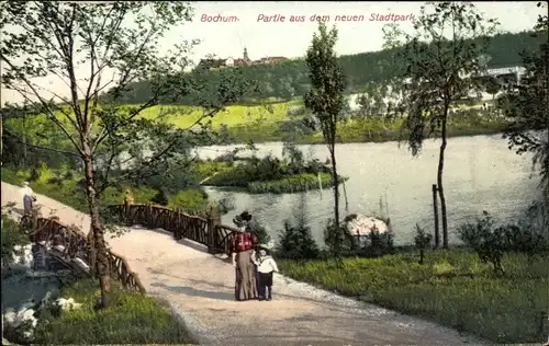 Ak Bochum im Ruhrgebiet, Partie aus dem neuen Stadtpark