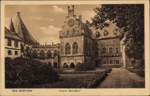 Ak Bad Bentheim in Niedersachsen, Innerer Schlosshof