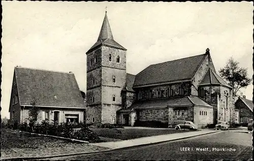 Ak Leer Horstmar in NRW, Blick zur Pfarrkirche