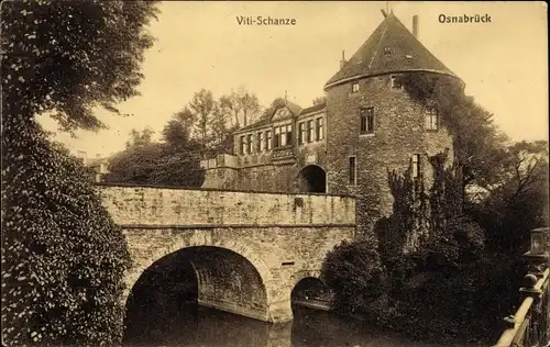 Ak Osnabrück in Niedersachsen, Viti-Schanze, Brücke