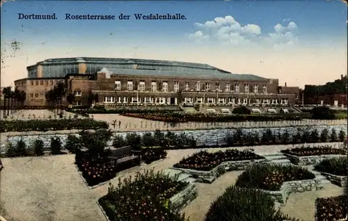 Ak Dortmund im Ruhrgebiet, Rosenterrasse der Westfalenhalle