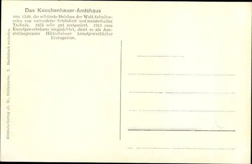 Ak Hildesheim in Niedersachsen, Kunstgewerbehaus, Knochenhauer Amtshaus