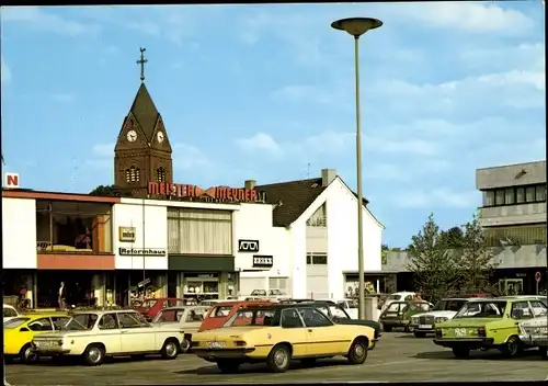 Ak Langenfeld im Rheinland, Markt, Parkplatz  mit Autos