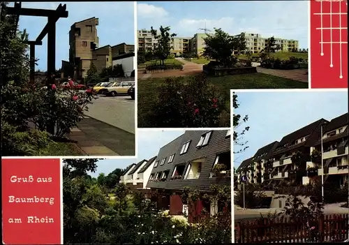 Ak Baumberg Monheim am Rhein, Straßenpartie, Hochhäuser