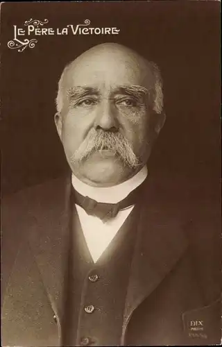 Ak Französischer Ministerpräsident Georges Clemenceau, Portrait