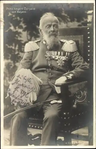 Ak Prinzregent Luitpold von Bayern, Portrait in Uniform