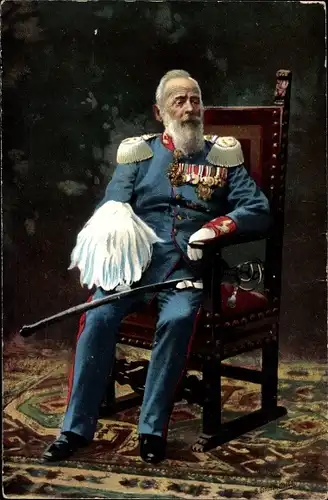 Ak Prinzregent Luitpold von Bayern, Sitzportrait in Uniform