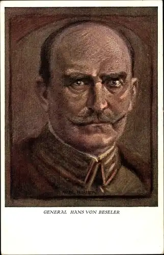 Künstler Ak Bauern K., General Hans von Beseler