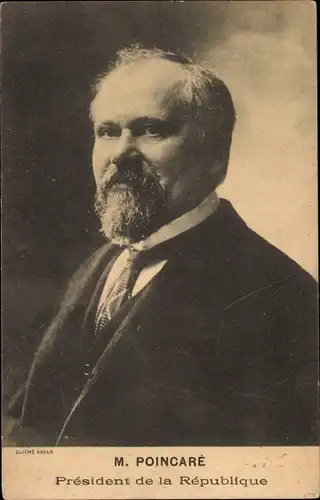 Ak M. Poincare, President de la Republique