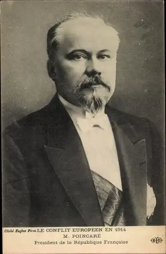 Ak Raymond Poincaré, President de la Republique Francaise, Portrait